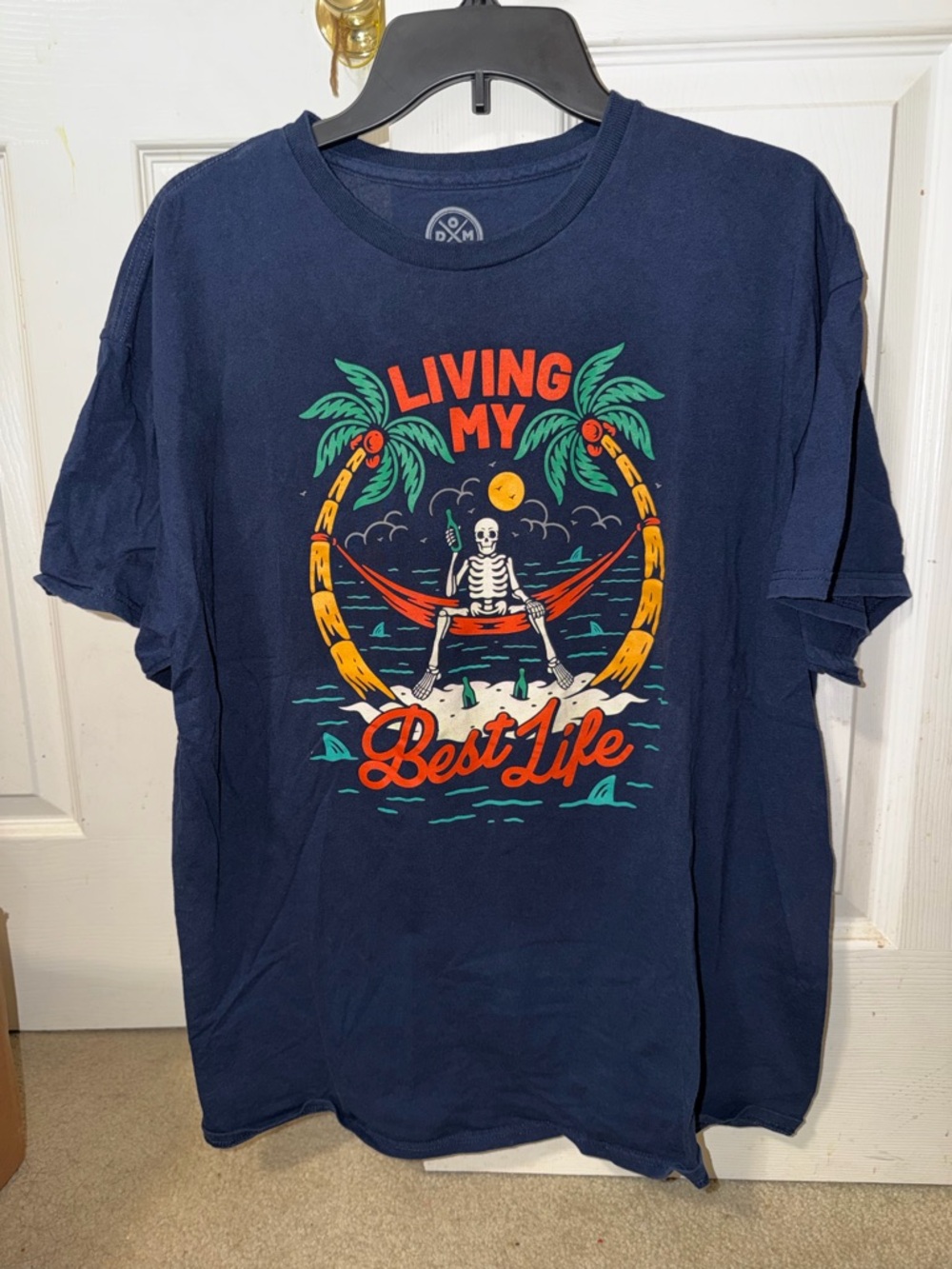 DXM Navy Short Sleeve Tee - 'Living My Best Life' Graphic